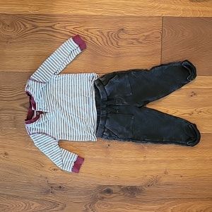 Splendid baby set with striped shirt, size 6-12 mo